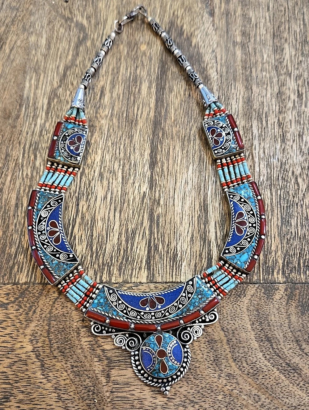 Vintage Tibetan Choker Statement Necklace